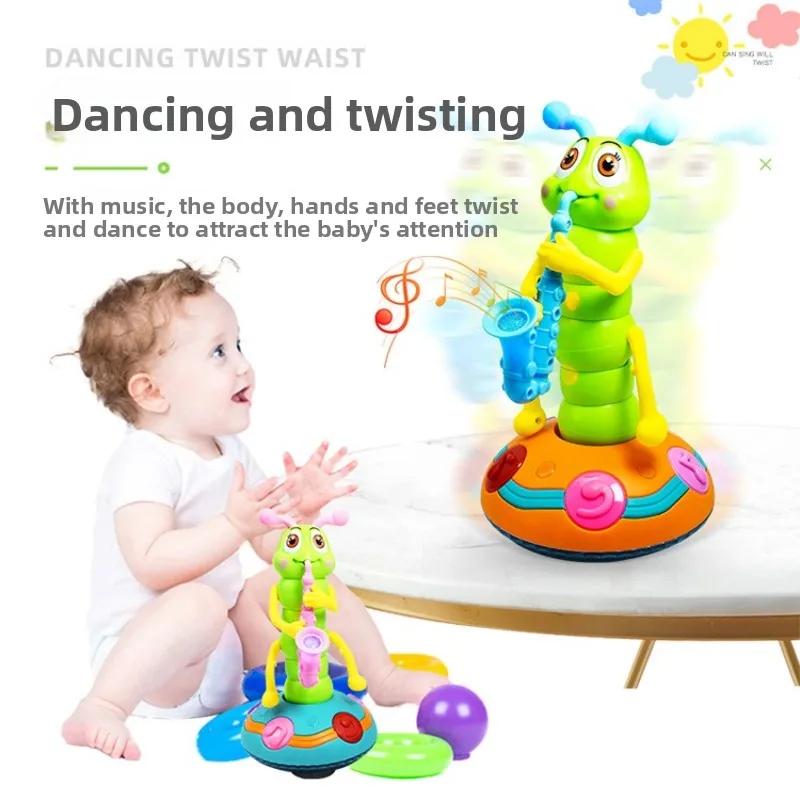 أغنية الموسيقى للأطفال الساكسفون تويستر باغ لعبة خفيفة ملونة عالمية #3