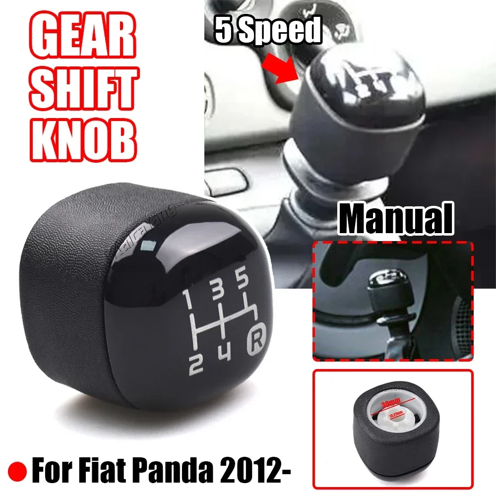 Top quality Car Shift Level Adapter Gear Stick Knob 5 Speed For Fiat Panda 2012 car styling