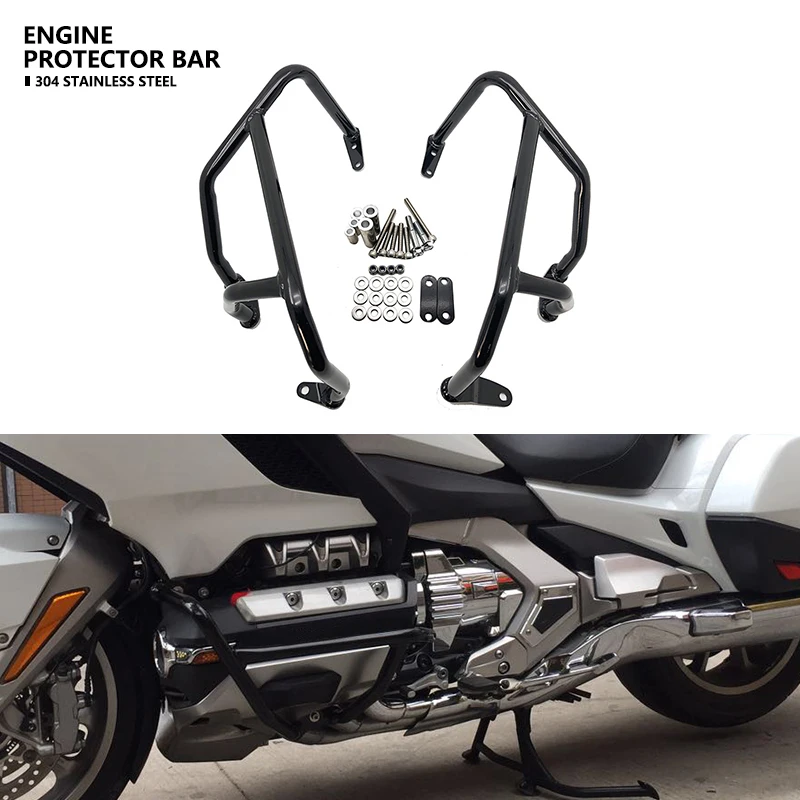 Fit For HONDA Gold Wing 1800 Crash Bar Engine Tank Guard Cover Bumper Frame Protector Goldwing GL1800 F6C 2018 2019 2020 2021