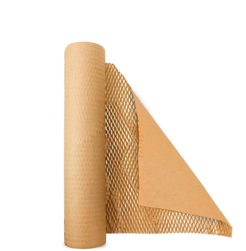 

Honeycomb Wrap Cushioning Kraft Packaging Paper Roll, Eco-Friendly Honeycomb Protective Wrap, 50cm x 10m