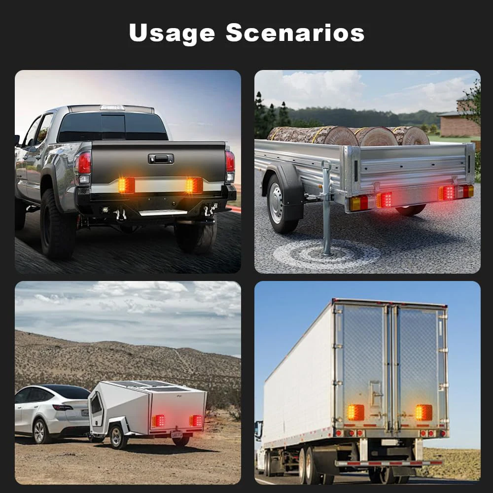 Предупреждающий световой сигнал 12 В 24 В Задний фонарь прицепа с магнитной комбинацией Буксировочный задний фонарь Номерный знак и отражатель указателя поворота