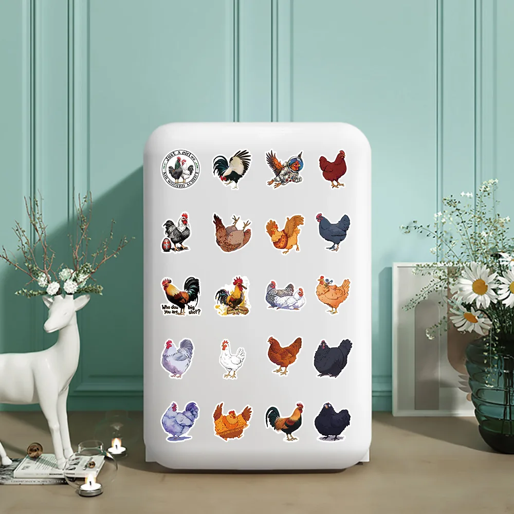 

10/30/63PCS Cartoon Animal Funny Chicken Sticker Decorative Skateboard Scrapbook Laptop Suitcase Bike Waterproof Decal Kids Toy