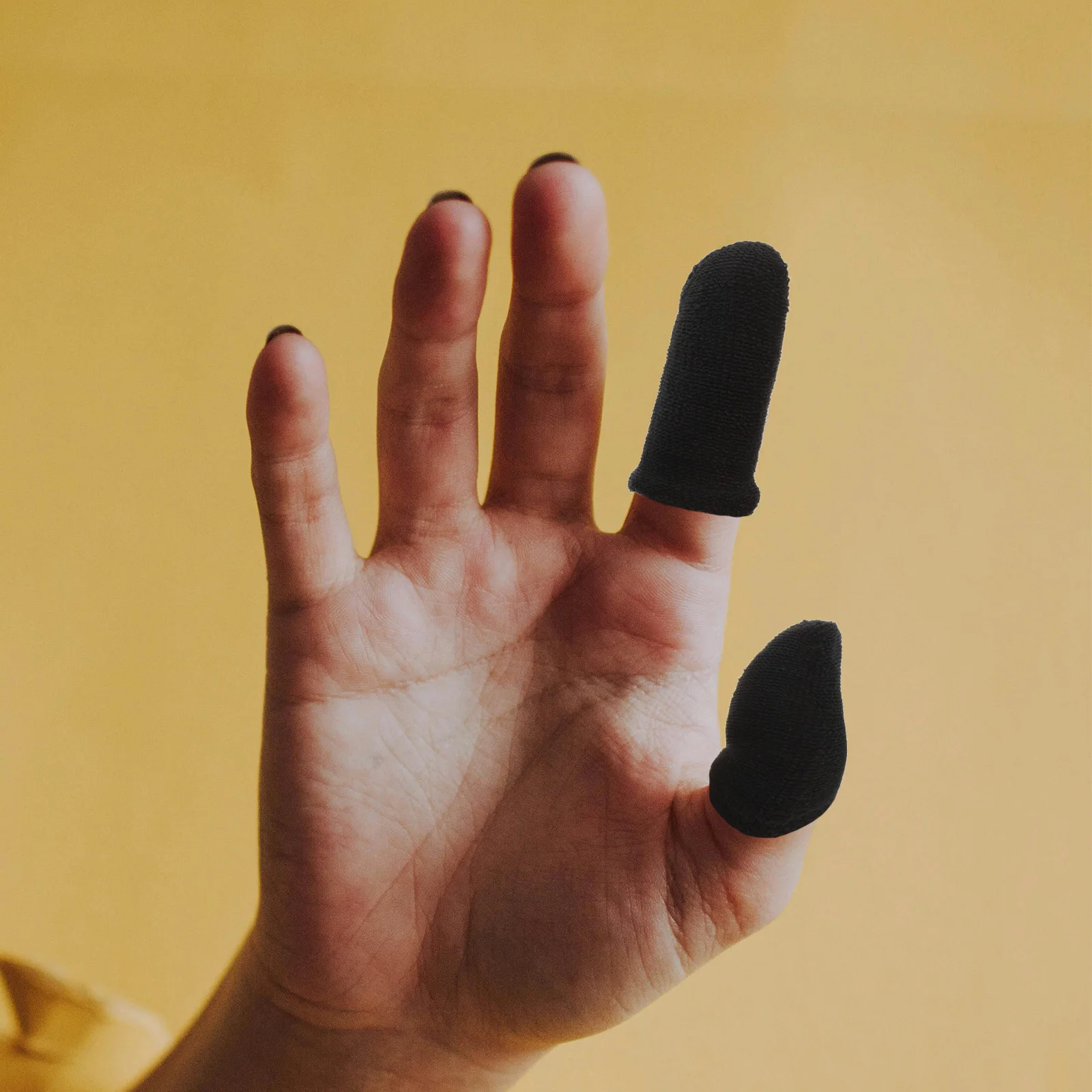 10 قطع من أكمام الأصابع المضادة للعرق قابلة للتنفس، قفازات ألعاب مريحة رفيعة للغاية، أغطية أصابع تعمل باللمس للهواتف المحمولة #1