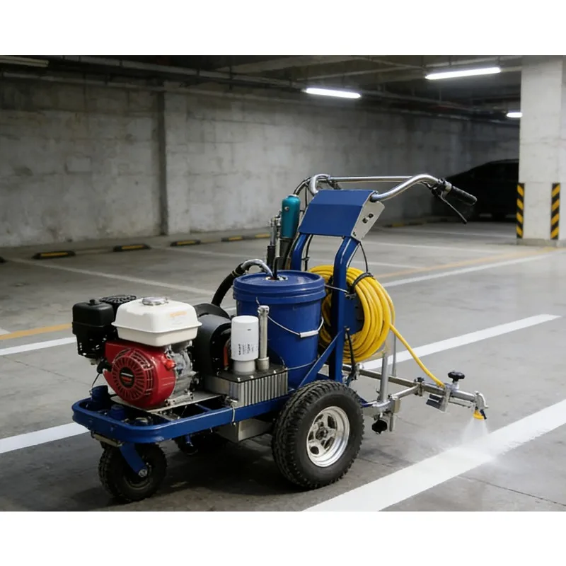 

Customized Walk Behind Road Marking Machine Airless Spray Paint Striper for Parking Lot Asphalt Concrete