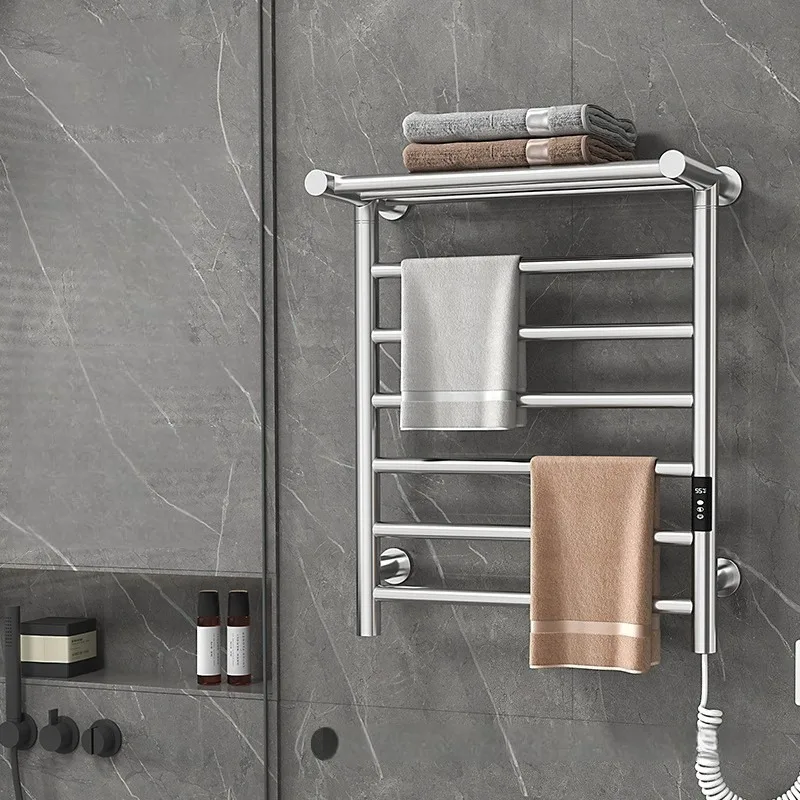 

Electric Heated Towel Rail Smart Bathroom Towel Rack Stainless Steel Wall Thermal Towels Storage Racks Aesthetic Towels Heater