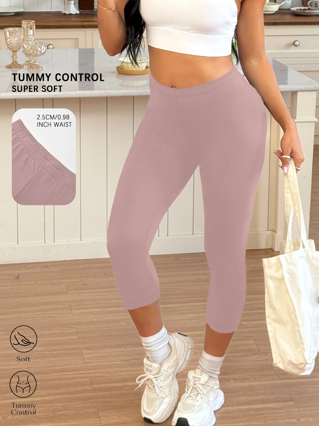 

Супермягкие брюки для йоги и бега, женские леггинсы-капри, непрозрачные, для занятий спортом, для дома, повседневные леггинсы