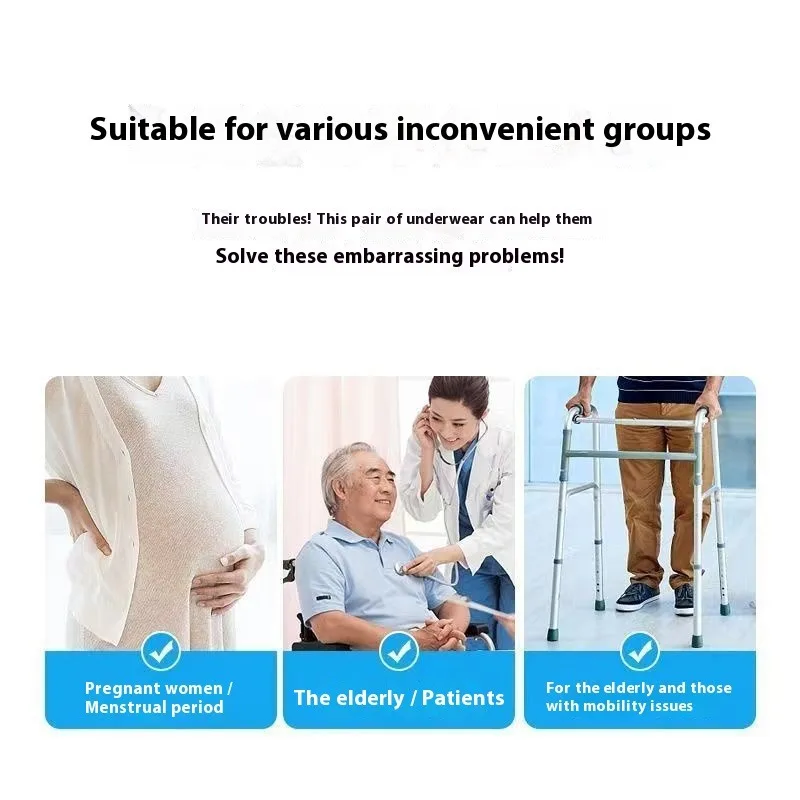 ‌ Pantaloni per incontinenza in pile termico aperture laterali facile accesso comfort regolabile indossare cura senior biancheria intima invernale calda uomo donna