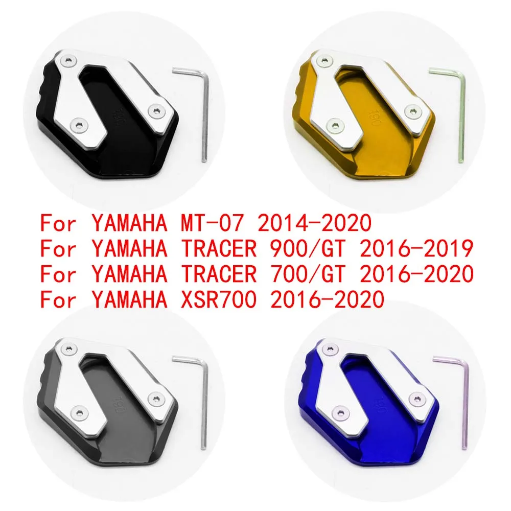 

MT07 CNC Kickstand Foot Side Stand Extension Pad Support Plate Enlarge For Yamaha MT-07 TRACER 700/GT TRACER 900/GT XSR700