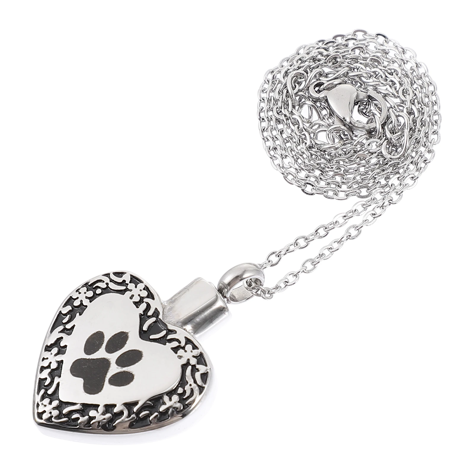 

Urn Necklace for Ashes Pet Cremation Jewelry Keepsake Pendant Gift Titanium Steel Waterproof Charm Pet Urn