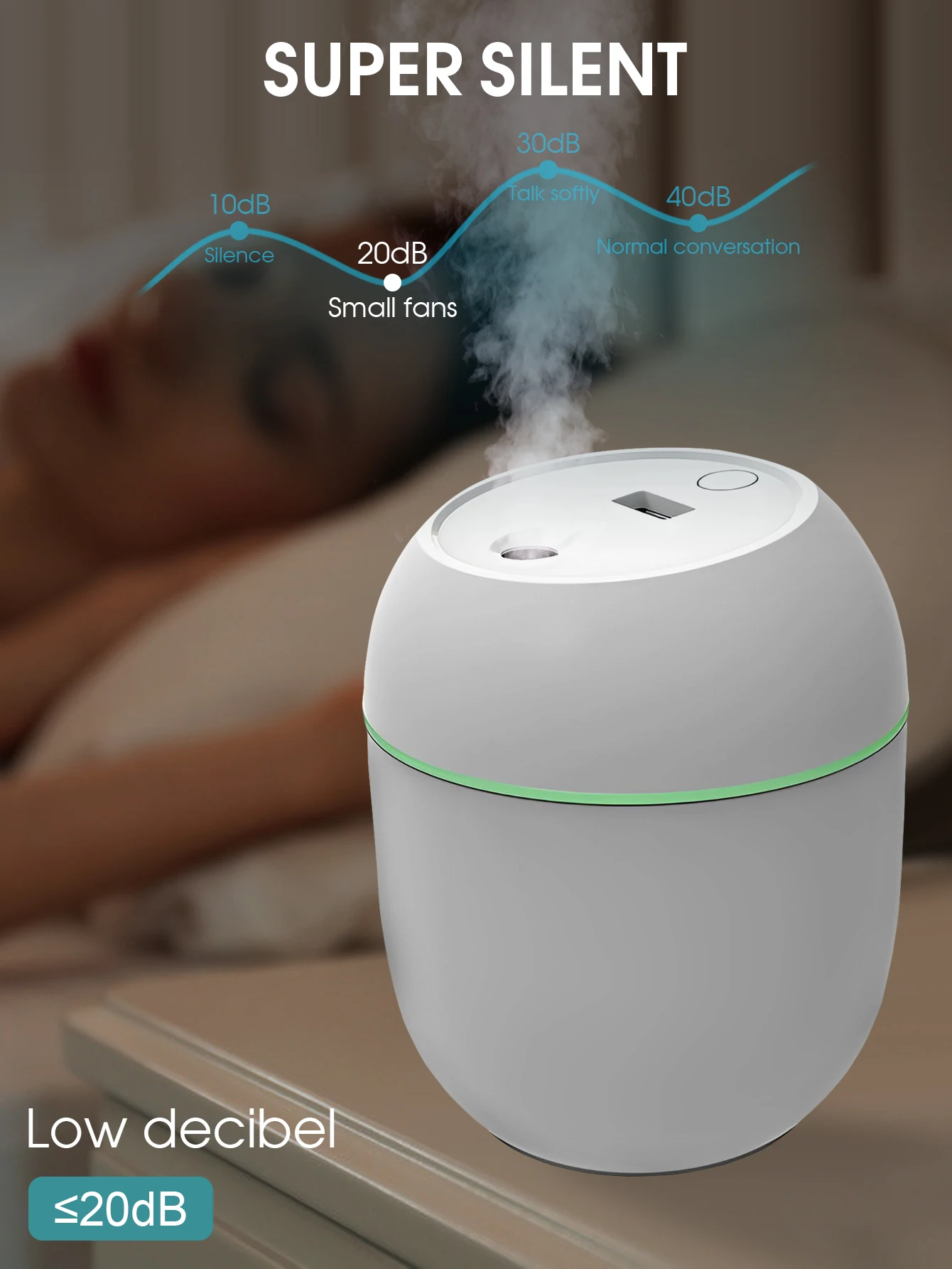 Portable Aromatherapy Easter egg Humidifier Aromatherapy Cool Mist Diffuser Colored Light Auto-off Sleep Atmosphere Night Light