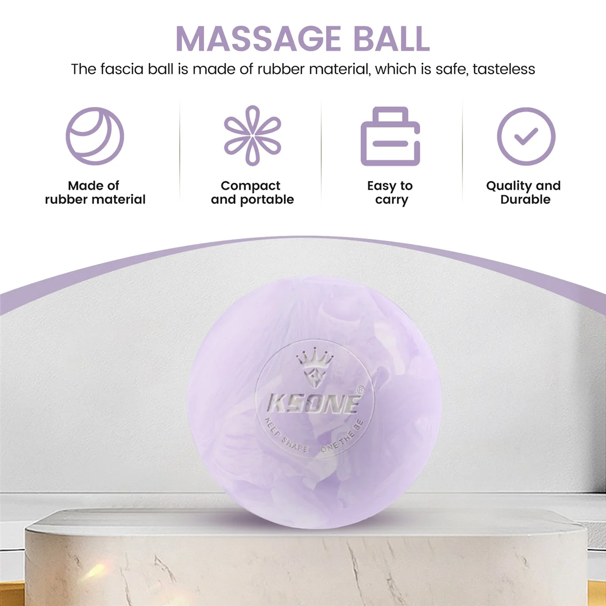 SMIEA KSONE Lacrosse Massage Ball-Portable Fitness Massage Ball -Muscle Massage Roller-Relaxation Soft Massage Ball 1