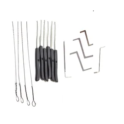 Lishi-suministros de herramientas de cerrajero 15 en 1, llave rota, Extractor automático, juego de selección de bloqueo, Hardware de acero inoxidable, mango DIY