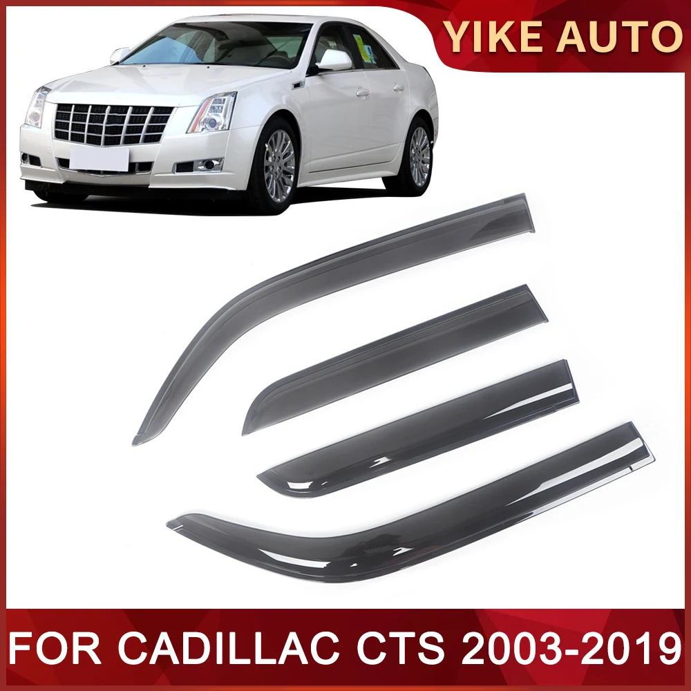 Window Visor for CADILLAC CTS 2003-2019 Weathershield Door Visor Wind Sun Rain Guards Side Window Wind Deflectors Auto Parts