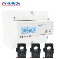 3 p4w Smart Din Rail misuratore di consumo energetico multifunzione a 3 fasi con 3 pezzi CT 50/100/150/200/5A VOLT AMP Kwh cosr32