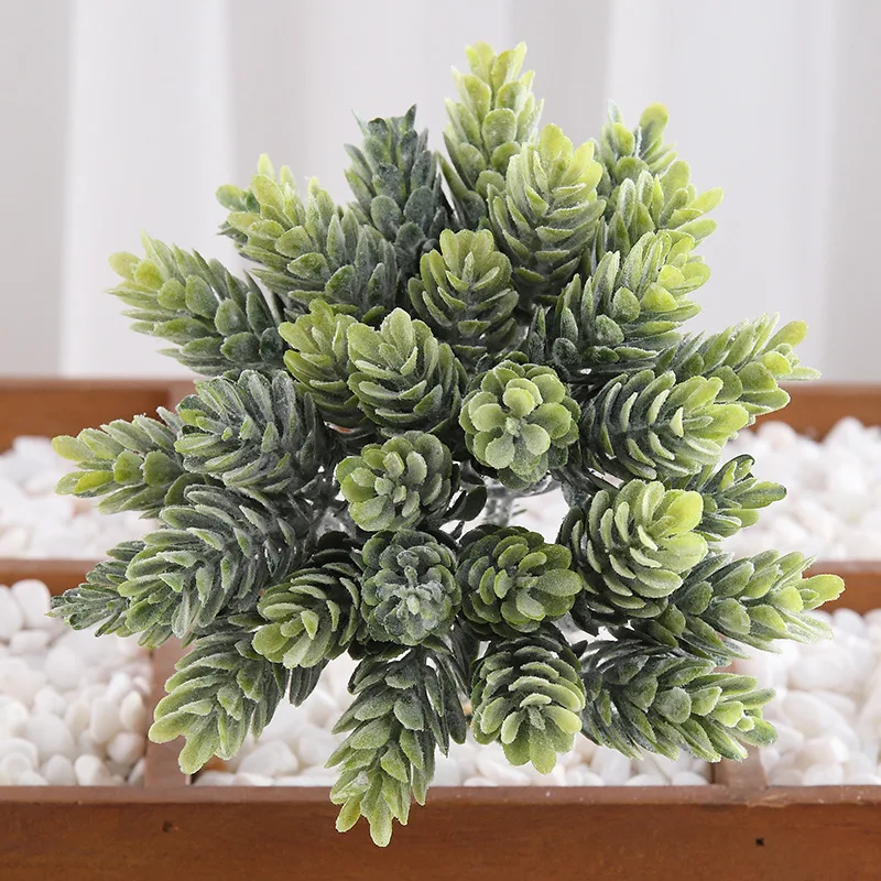 30Heads Pine Cone Pineapple Grass Artificial Bouquet Plastic Grass for Garden Decoration Weddding Party Home Decor Floral Bonsai