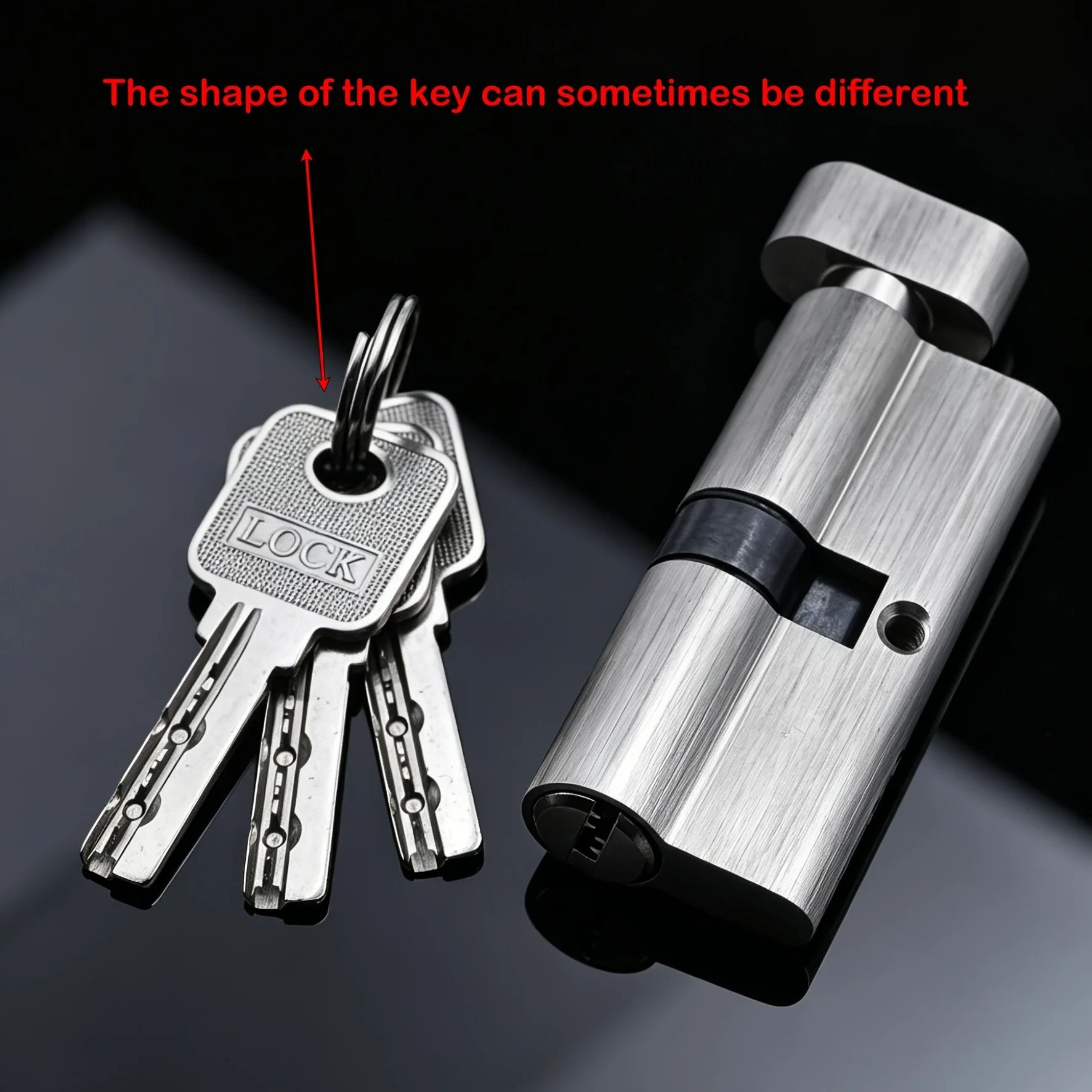 An Exquisite European Standard Size Lock Cylinder, 70Mm/32.5Mm with 3 Keys, Safe and Durable Metal Aluminum Shell with Copper Core, Lock Cylinder Surface Plated with Nickel to Effectively Protect the Cylinder, Brushed Finish Highlights the Metallic Shine, Easy to Install, Door Lock Replacement Part, a Must-Have for Renovations. view 6