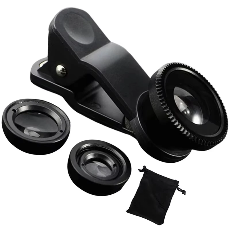

Universal Fish Eye Lens Wide Angle Macro Smartphone Fisheye Len Zoom Camera Lens Kits With Phone Clips For iPhone Samsung Xiaomi