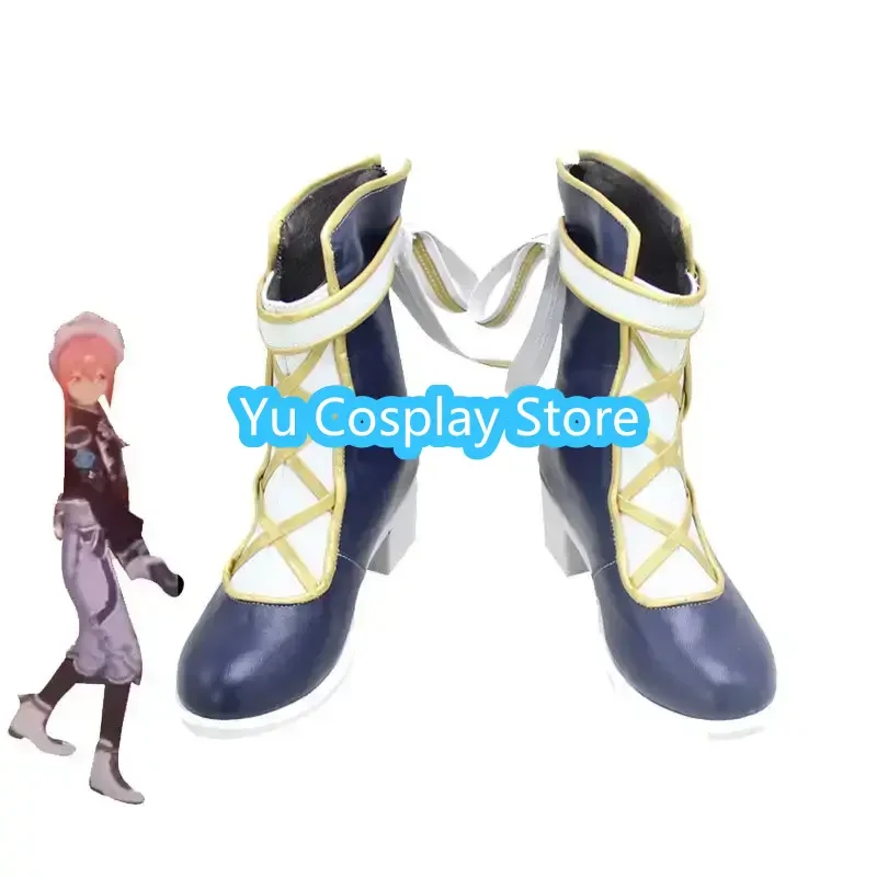 Tori Himemiya Cosplay Shoes Game Ensemble Stars White Katyusha Cosplay Prop PU Leather Shoes Halloween Boots Custom Made