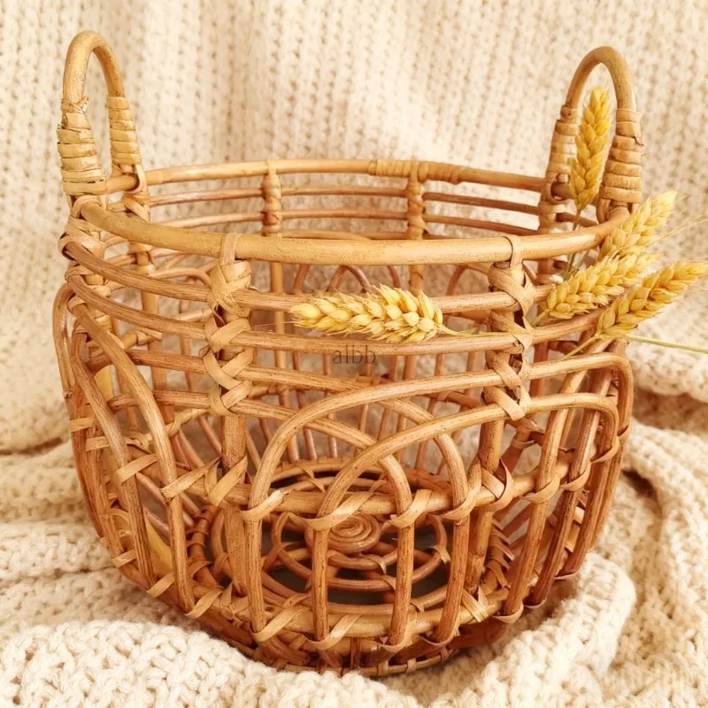 

Реквизит для позирования для студийной фотографии новорожденных - плетеная корзина в стиле ретро, игрушка-кукла, подарок для стрельбы для мальчиков и девочек, фотосессии