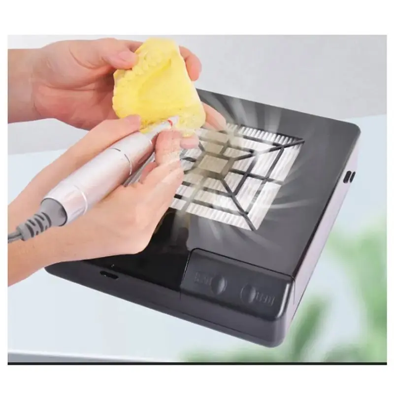 A7THK-Dust Suction Machine With LED Light, Portable Mini Smoke Absorber Efficient For Nail Salon, Soldering EU Plug