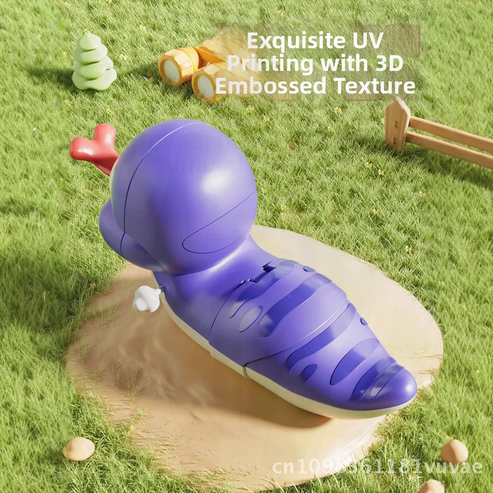 Interaktywna zabawka do raczkowania - nakręcana, urocza wężowa zabawka na łańcuszku dla dzieci, różowa, żółta, zielona, fioletowa - wczesna edukacja