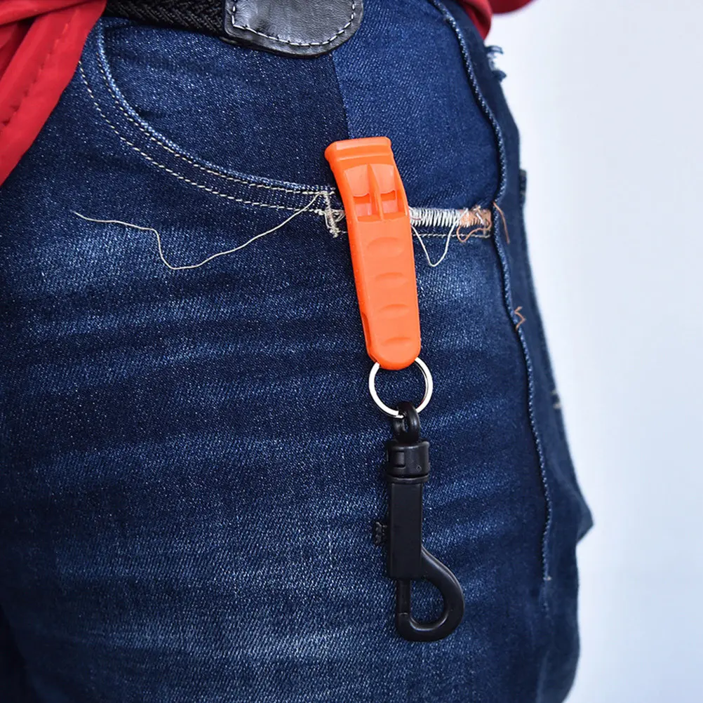 5Pcs Outdoor Survival Whistle Emergency Plastic Loud Signal Safety Whistles Camping Hiking Portable Lightweight Keyring