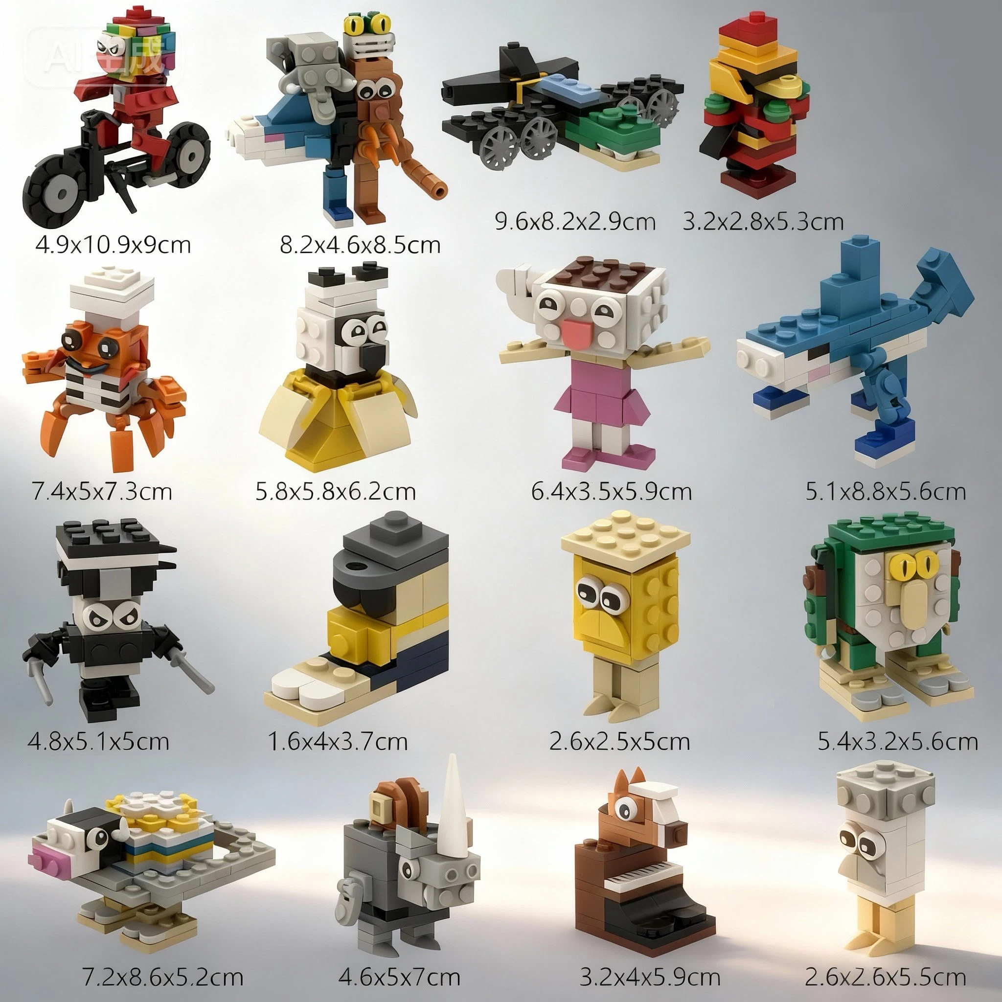 Brainrot Bricks Tung Tung Sahur Tralalero Building Blocks, Funny
