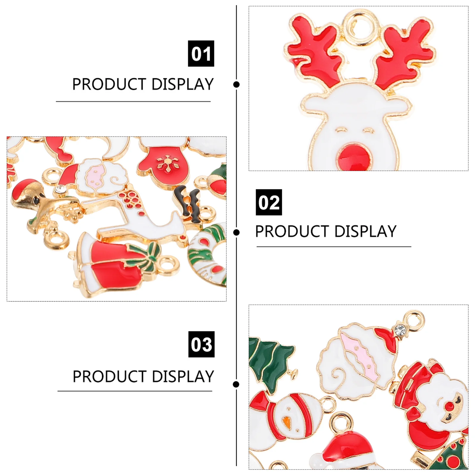 

20Pcs Mini Alloy Santa Claus Christmas Charms Pendants DIY Craft Accessories Holiday Decorations Christmas Jewelry Making