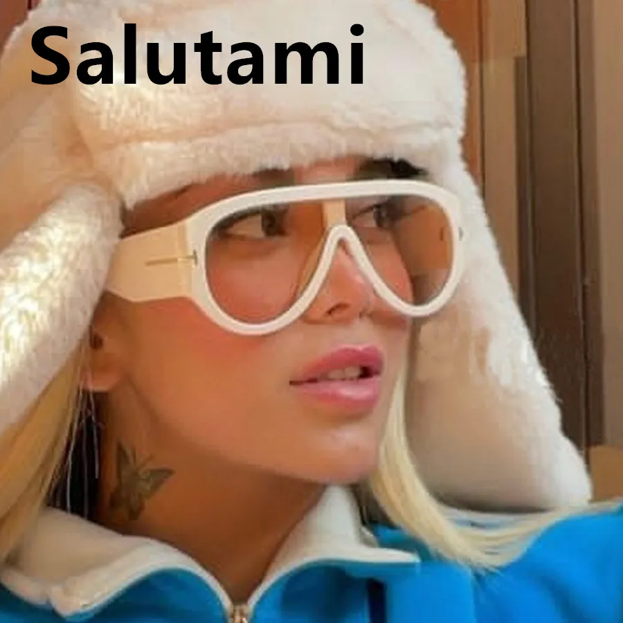 

vintage oversized one piece wide leg T sunglasses women men new fashion oval gradient sun glasses ladies trendy elegant shades