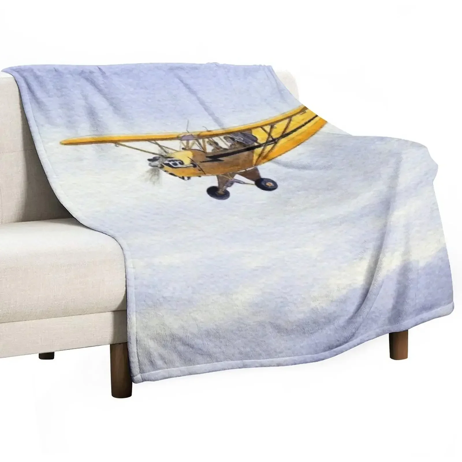 

Piper J-3 Cub Throw Blanket Beautifuls Furry Sofas Baby Blankets