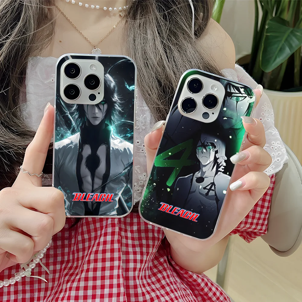 Bleach Ulquiorra Cifer Phone Case for iPhone 16 15 14 13 12 11 X XR XS Pro Max Plus Mini Clear Transparent Smart Cellphone Cover