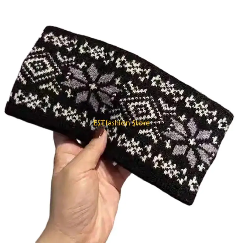 

Y5GC Knitted Hairband Hairband Women Girl Gym Face Washing Sport Activity Hairtie