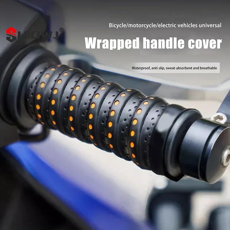 Motorcycle Handlebar Tape Road Bike Bar Tape Breathable Anti Scratch Tape Anti-Vibration Tape Durable Protection Straps Amagi