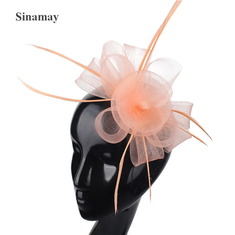 

Fascinators For Women Mesh Ribbons Feathers Fedoras Hat Headband Hair Clip Cocktail Tea Party Headwear for Girls