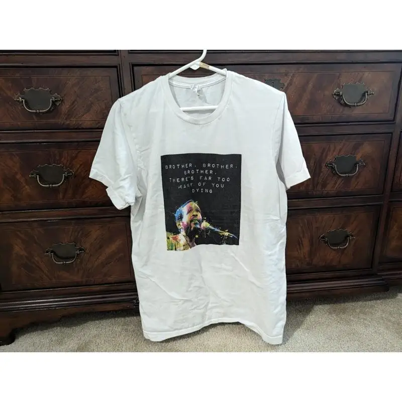 Marvin Gaye Bella Canvas T Shirt Mens Large White Print Men's