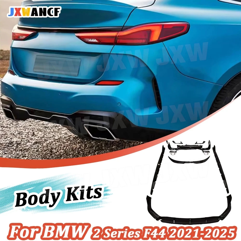 

JXWANCF ABS для BMW 2 серии F44 Sport 2021-2025, передний спойлер, задний диффузор с хвостовой трубкой, боковые юбки, заднее крыло, стиль M