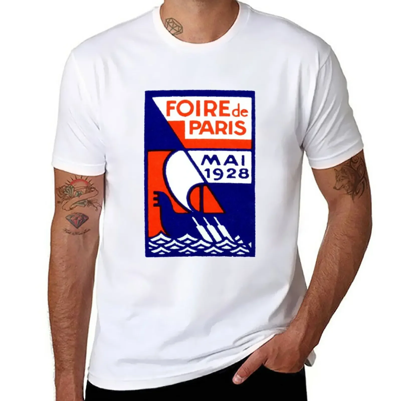 

1928 Fair of Paris France T-Shirt customs oversized summer tops mens tall t shirts
