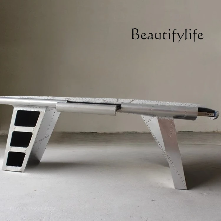 

American postmodern industrial style furniture creative aluminum desk desk computer desk