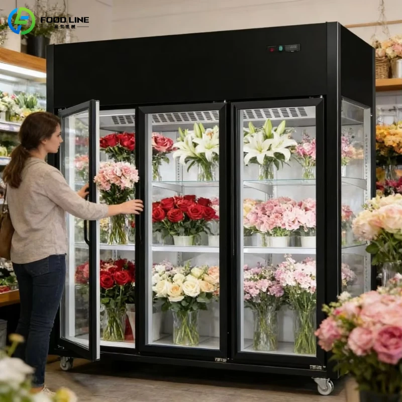 Customized Digital Control Flower Preservation Fridge Commercial Floral Refrigerator Showcase Flower Display Cooler