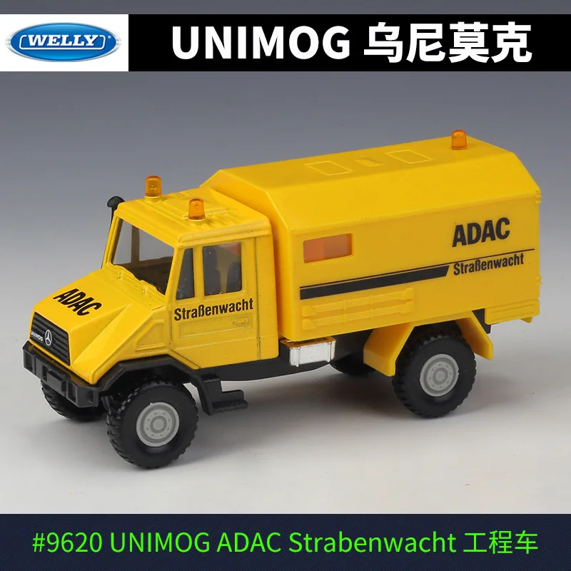 Welly Diecast Model 1:43 Scale UNIMOG Super Racing Toy Car Pull Back Educational Collection For Kid's Gift