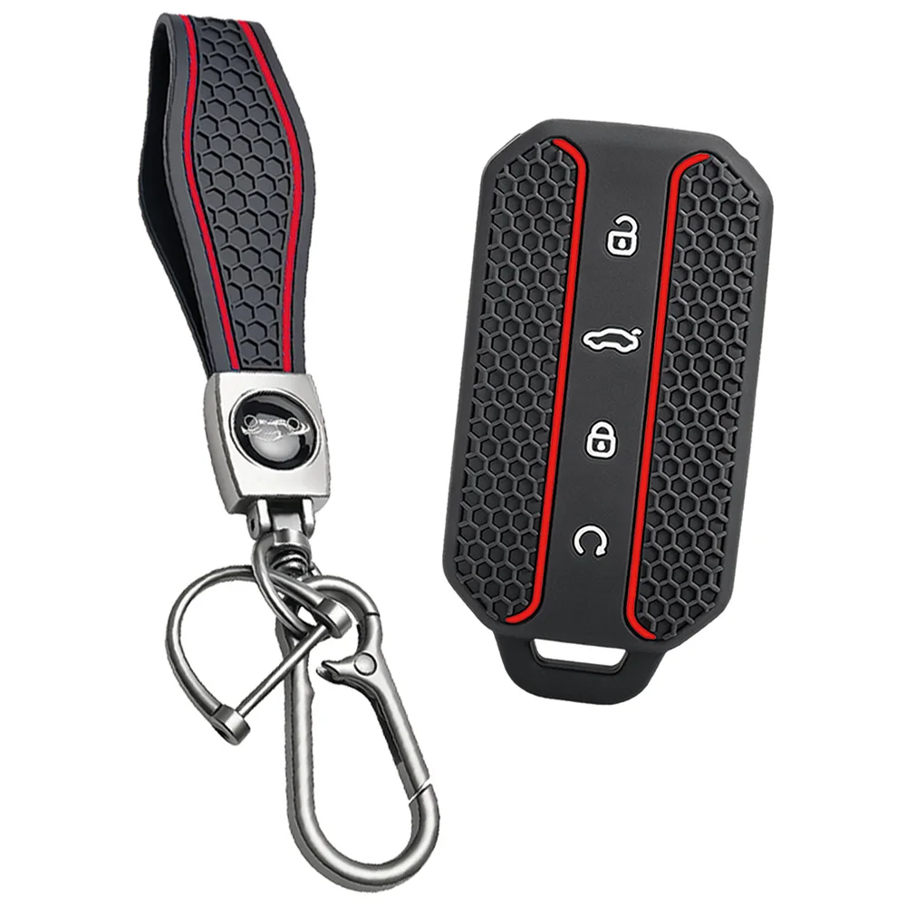 remote key cover For Chery Jaecoo J5 Jaecoo J7 Tiggo 7 Pro Max Tiggo 8 Tiggo 9 Arrizo 8 Omoda C5 with wrist strap and carabiner