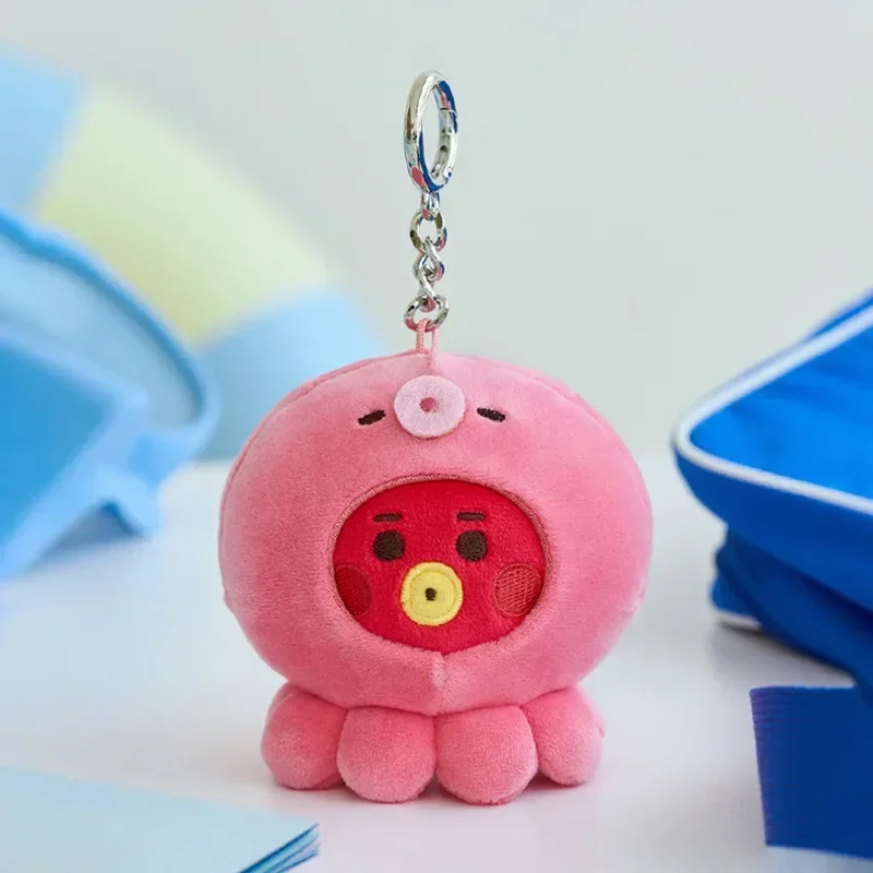 BT21 LINE FRIENDS Ocean Animal Series portachiavi ciondolo Cartoon peluche Cute Plush Doll Mini Bag accessori regalo per ragazze