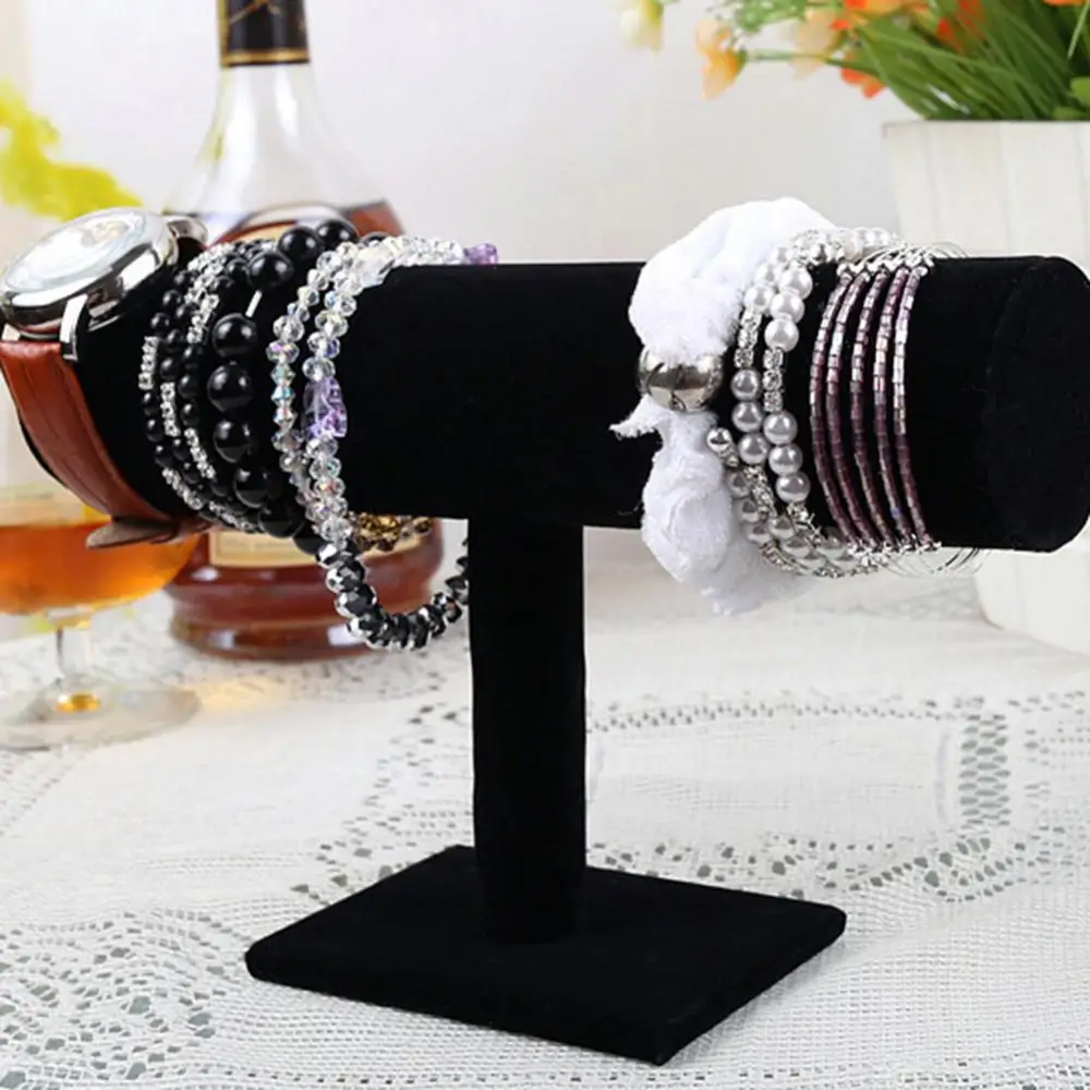 T-Shape Fashion Velvet Bracelet Bangle Necklace Jewelry Display Stand Holder Jewelry Organizer for Bracelet Choker - view 2