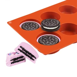 Silicone Cookie Moulds 6/12 Holes Heat Resistance Cylinder Chocolate Cover Cookie Mold For Muffin Cupcake Pudding Mould