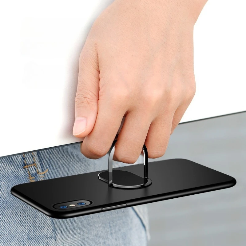 Supporto per telefono cellulare in metallo ultrasottile Supporto universale per anello da dito con rotazione di 360 gradi Accessori per supporto per staffa magnetica per auto