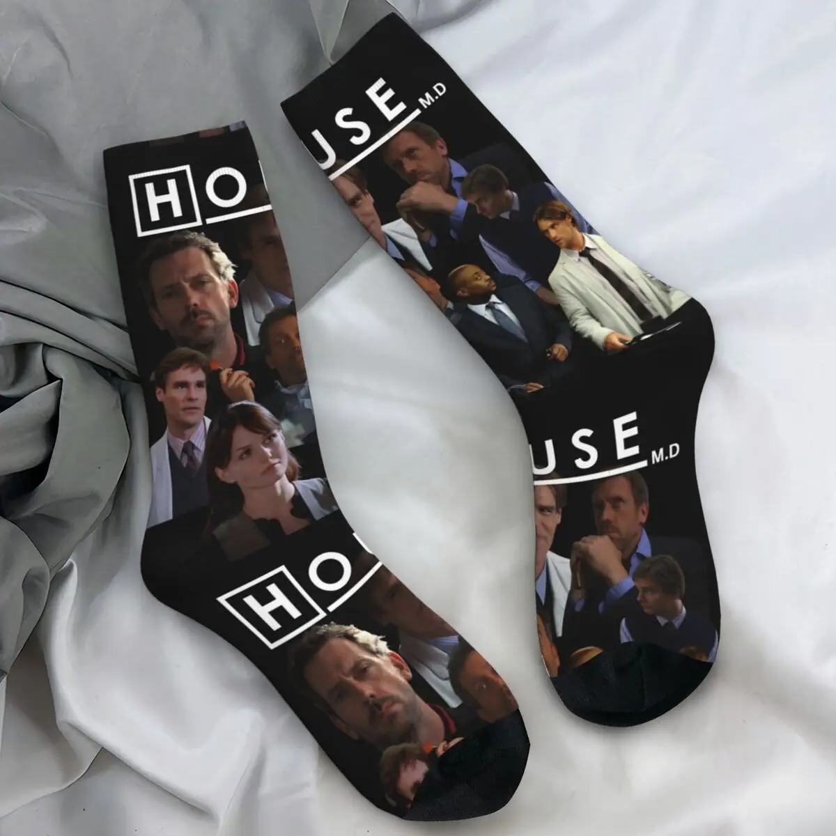 

Носки с телевизионным плакатом Dr. Gregory House, весенние чулки для отдыха, женские и мужские удобные носки, уличные нескользящие носки с графикой