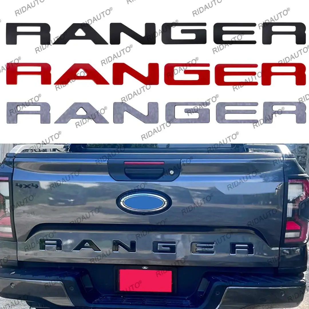 High Quality ABS 3D Emblem Fit For Ford Ranger T9 2022 2023 Wildtrak Sport XLT XL+ XL Back Door Logo Letters