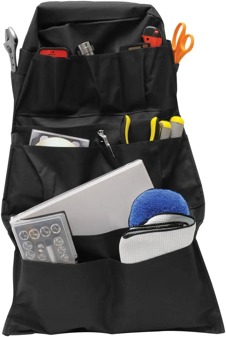 

Seat-Back Organizer for Travel Essentials in Black, Compact Storage Solution