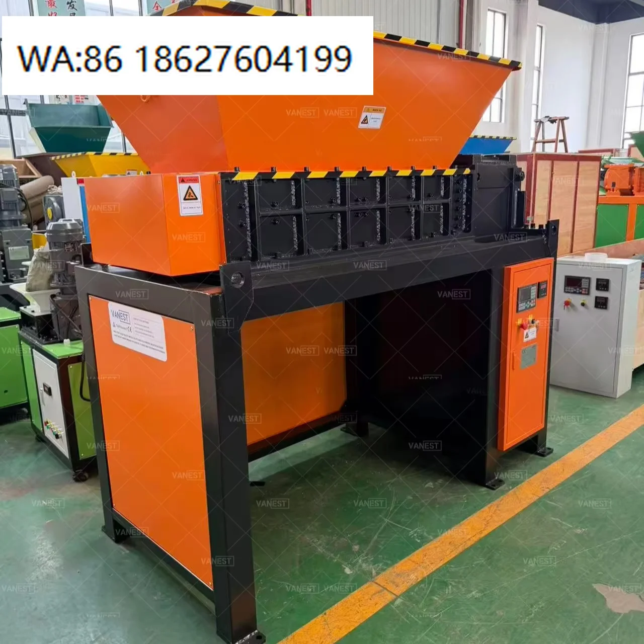 Dual Rotor Shredder Controls Uniform Particle Size, solid waste reduction for metal plastic barrel cable recycling