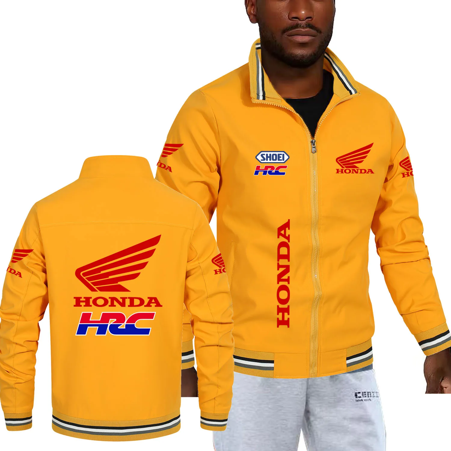 AliExpress Spring and Autumn Men's Honda Motorcycle Riding Jacket Men's Running Sports Top Honda Red Wing HRC Motorcycle Windproof Jacket
